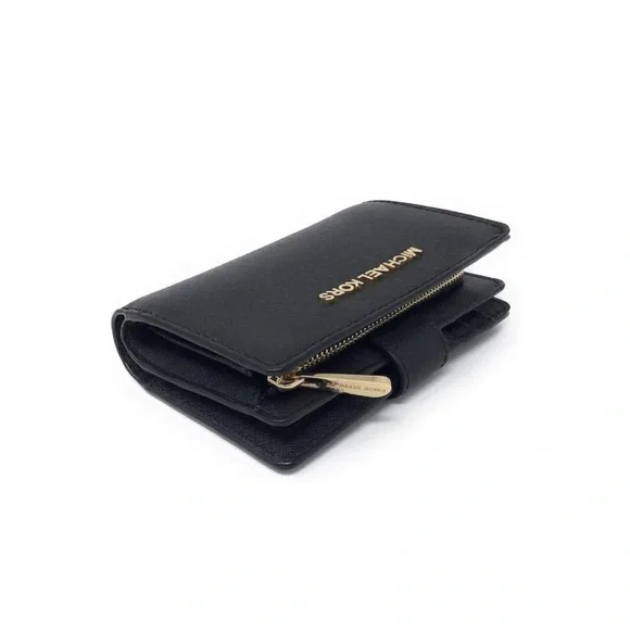 Michael Kors Black Card Holder with Gold Logo - Picture 7 of 7